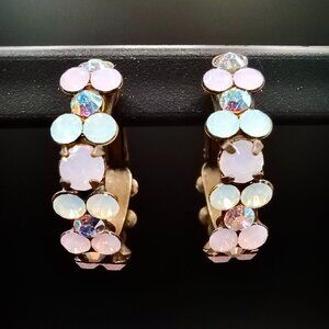 Vintage Sorrelli Swarovski hoop earrings